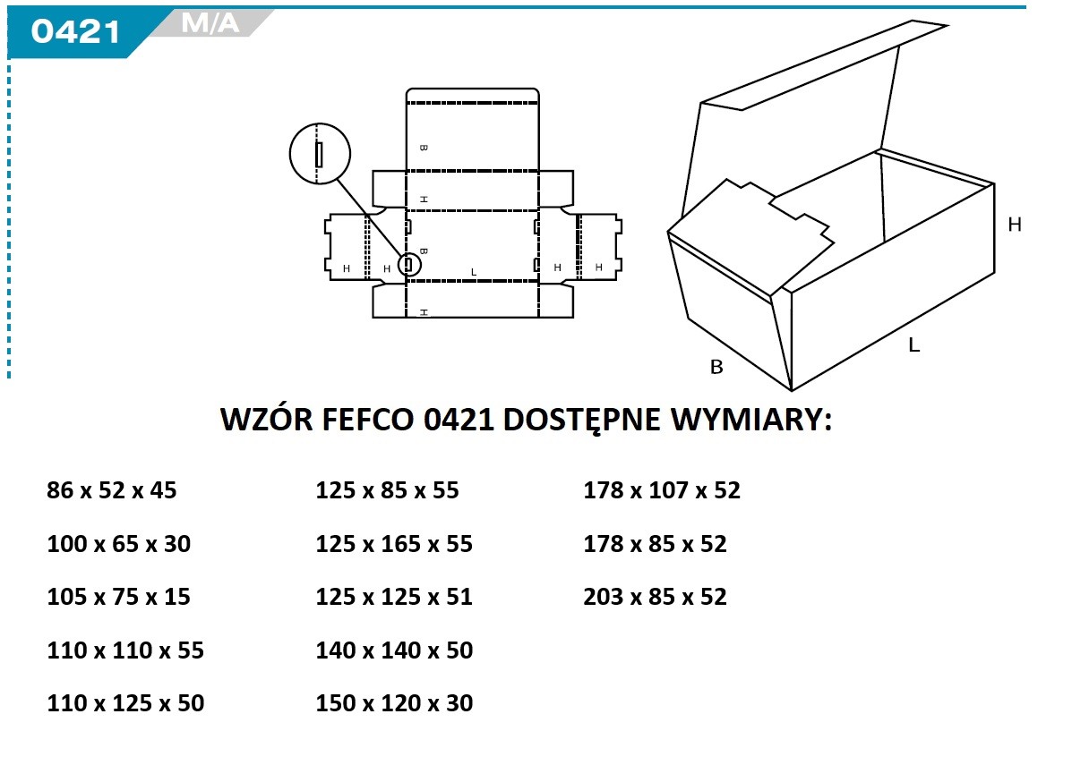 Wzór FEFCO 0421
